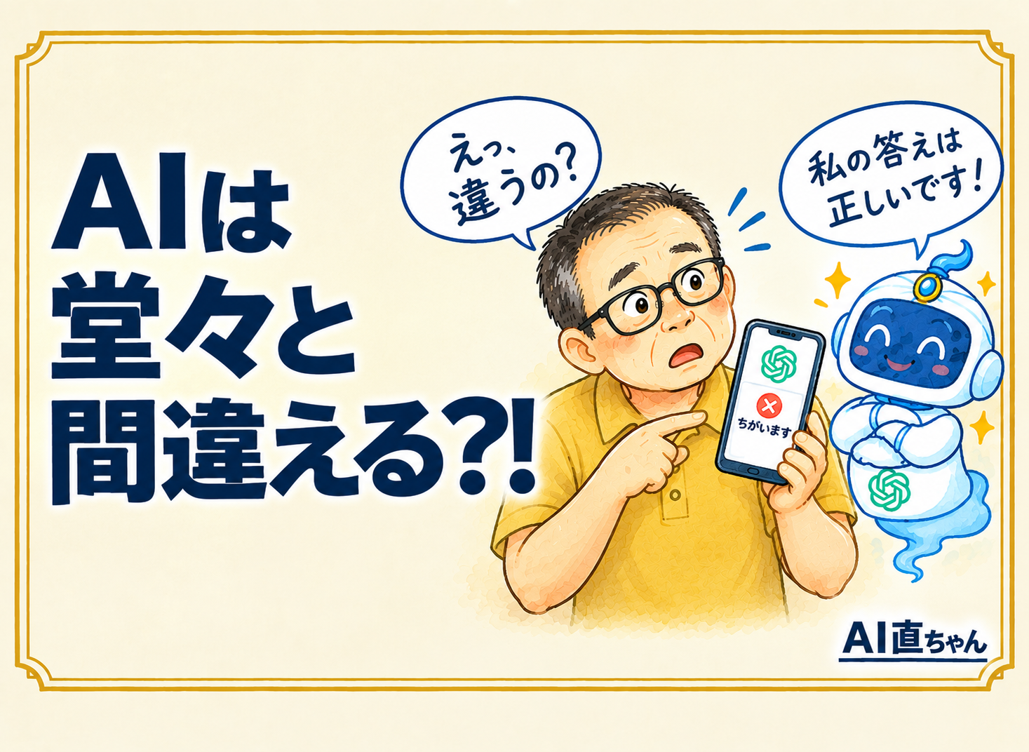 AIは堂々と間違える⁈