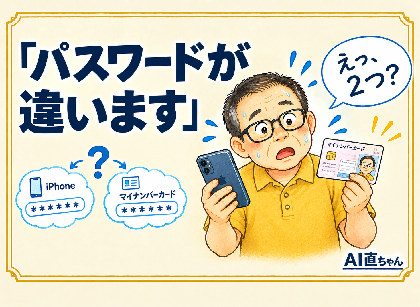 何度入れても「パスワードが違います」― 犯人は、iPhoneの中のもう1枚のカードでした