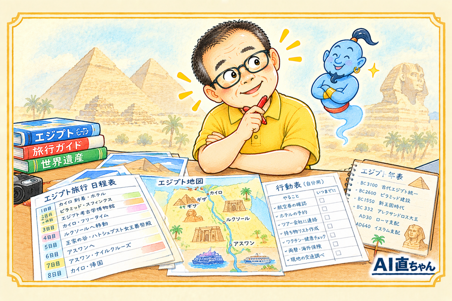 69歳、エジプト旅行の準備をAIとしていたら、旅の見え方が変わりました!