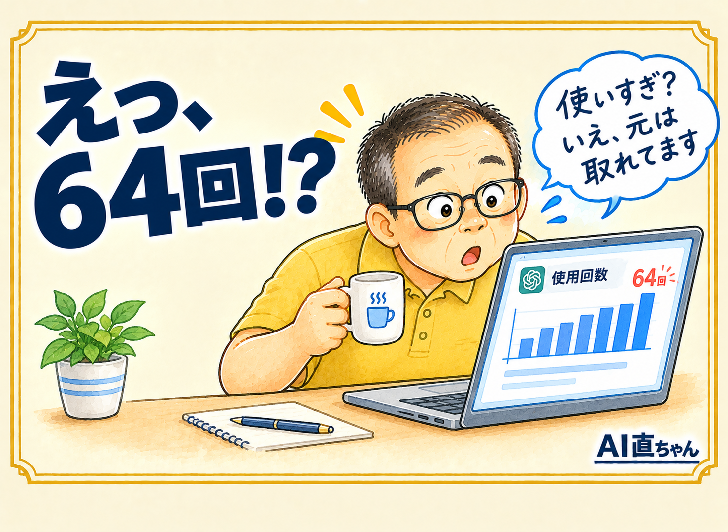 1か月で64回。いちばん安いプランでも、私がAIを「使い倒している」理由